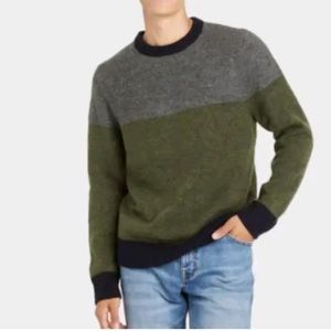 Men's Standard Fit Crewneck Pullover Sweater Goodfellow & Co™Green/Grey Size XXL